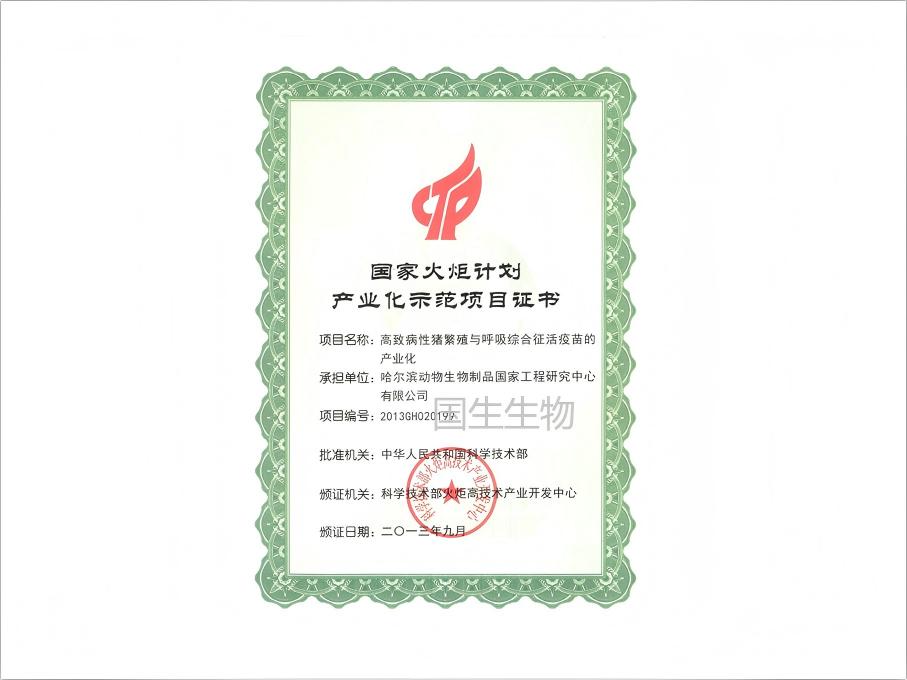 火炬計劃證書